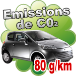 Emissions de CO2 - 80g/km